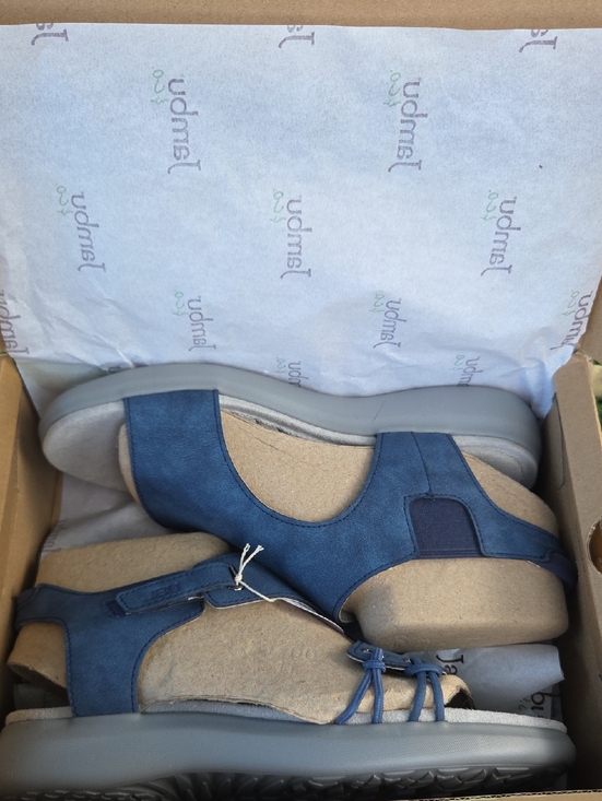 Jambu Shoes - Jambu Blue and Tan Women's Sandals